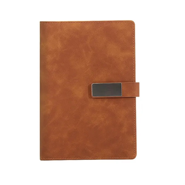 A5 Leather Magnetic Clasp Thicken Notebook 200 Sheets