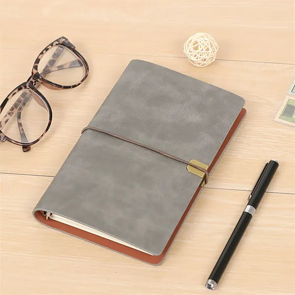 A6 Vintage 80 Sheets Softcover Strap Notebook