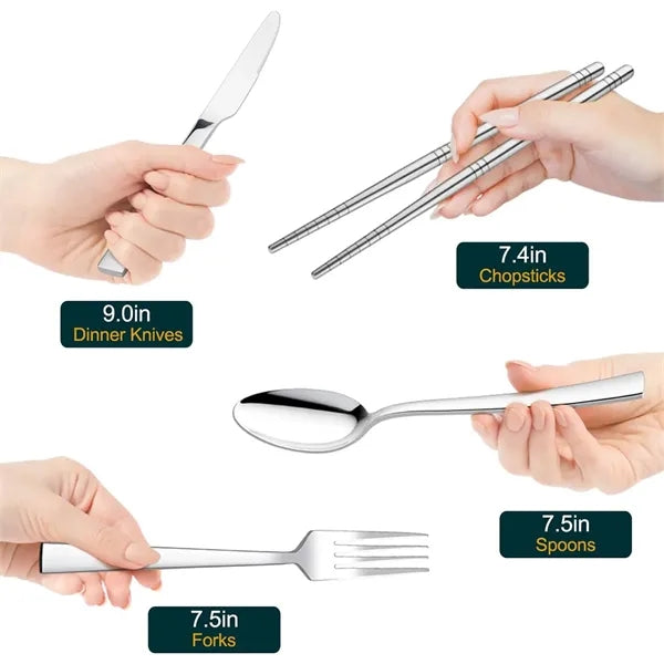 Portable Tableware Travel Utensils with Case