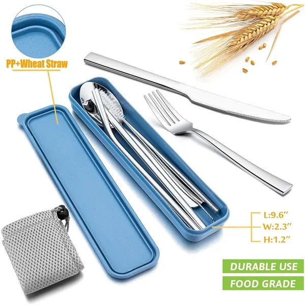 Portable Tableware Travel Utensils with Case