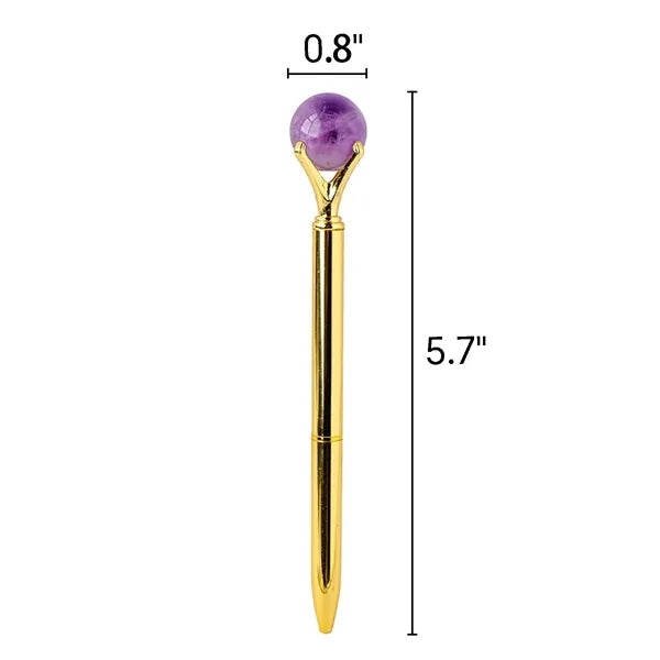 Crystal Ball Metal Ballpoint Pen