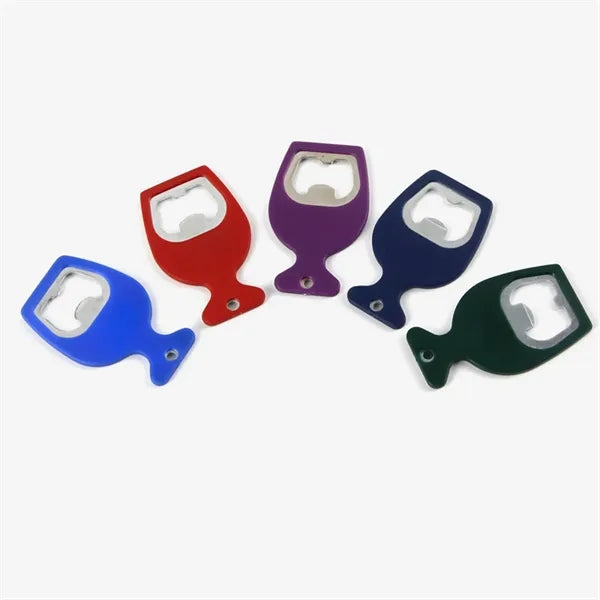 Stainless Steel Beer Bottle Opener Wine Glass Shape