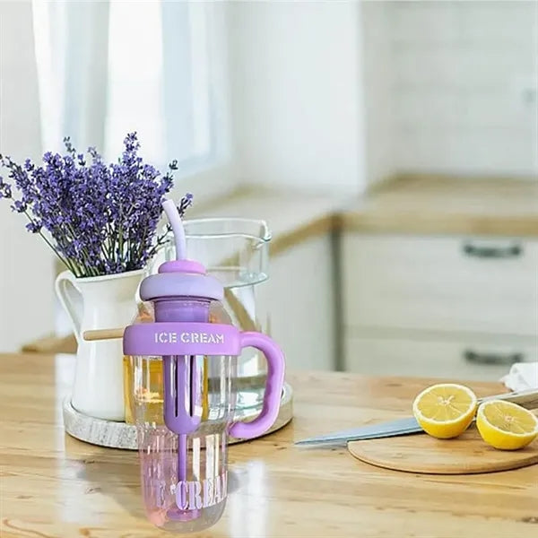 Generic Water Bottle With Straw And Handle