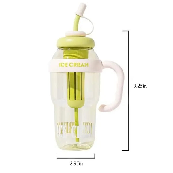 Generic Water Bottle With Straw And Handle