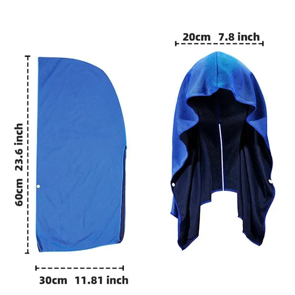 Quick Drying Cold Feeling Sun Protection Hooded Towel