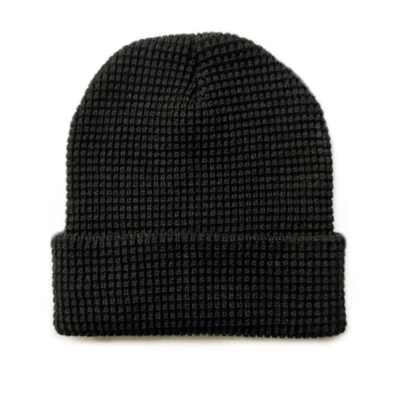 Waffle Beanie Hat with Warm Ear Pads for Winter