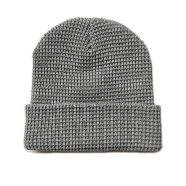Waffle Beanie Hat with Warm Ear Pads for Winter