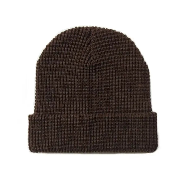 Waffle Beanie Hat with Warm Ear Pads for Winter
