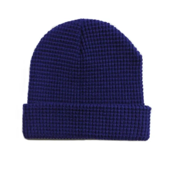 Waffle Beanie Hat with Warm Ear Pads for Winter