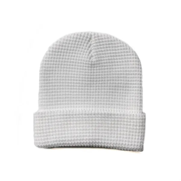 Waffle Beanie Hat with Warm Ear Pads for Winter