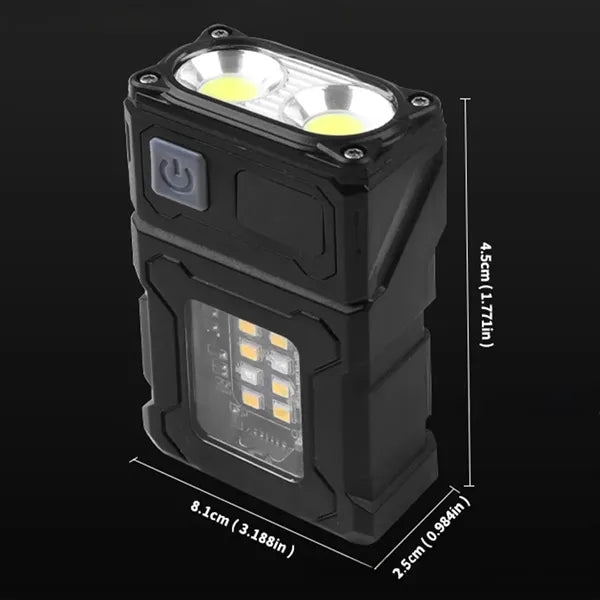 COB LED Digital Display Strong Light Magnetic Flashlight
