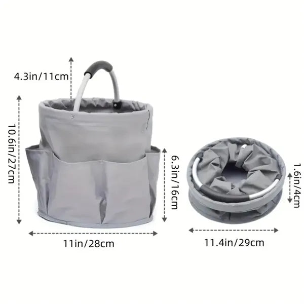 Foldable Tool Basket For Hand-Held Storage Toiletries