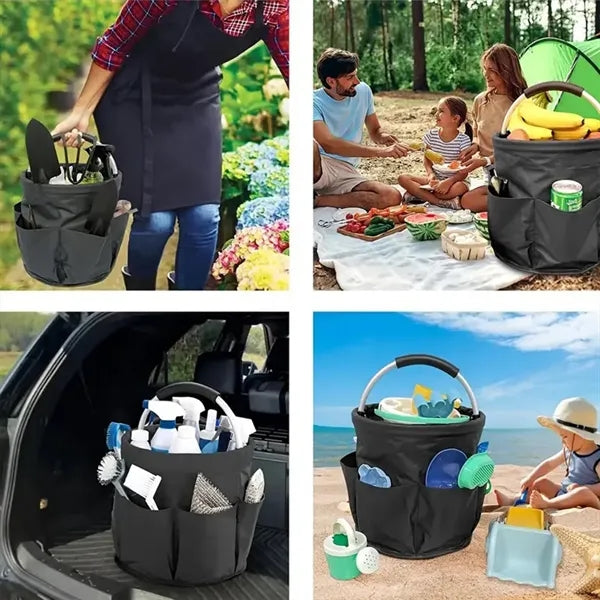 Foldable Tool Basket For Hand-Held Storage Toiletries