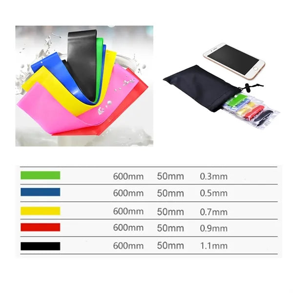 Rubber Yoga Elastic Strap Band Set