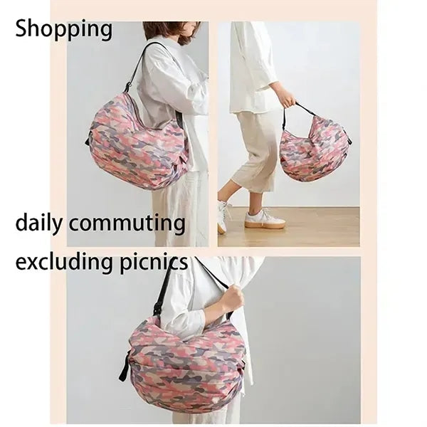 Polyester Fabric Folding Carry Eco-Friendly Bag