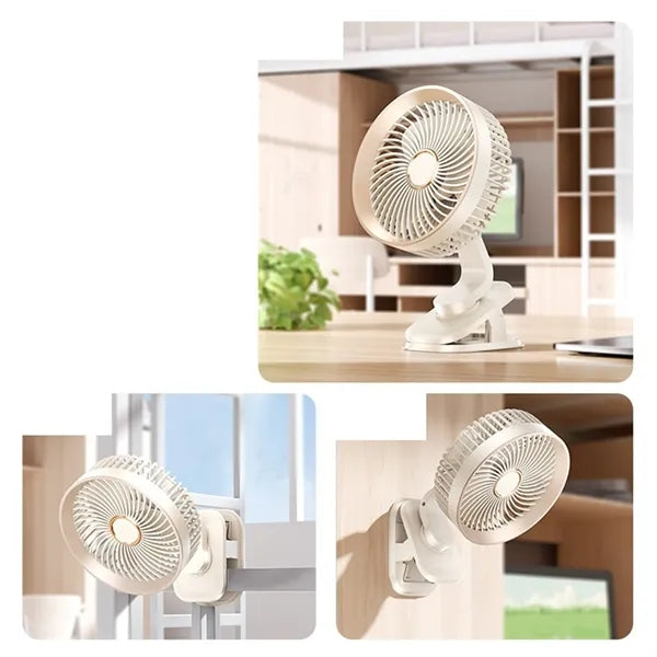1200 mAh Chargeable Office Desktop Mini Clip Fan