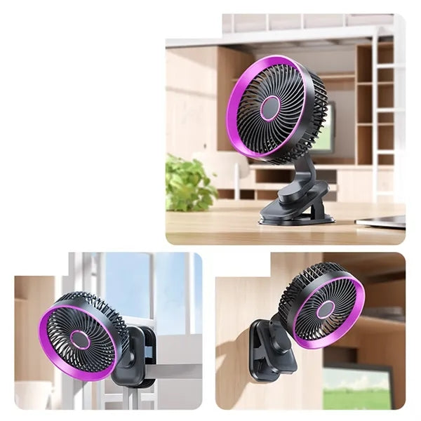 1200 mAh Chargeable Office Desktop Mini Clip Fan