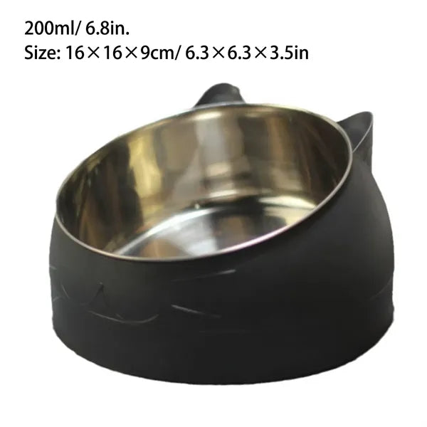 Stainless Steel Cat Ear Pet Bowl