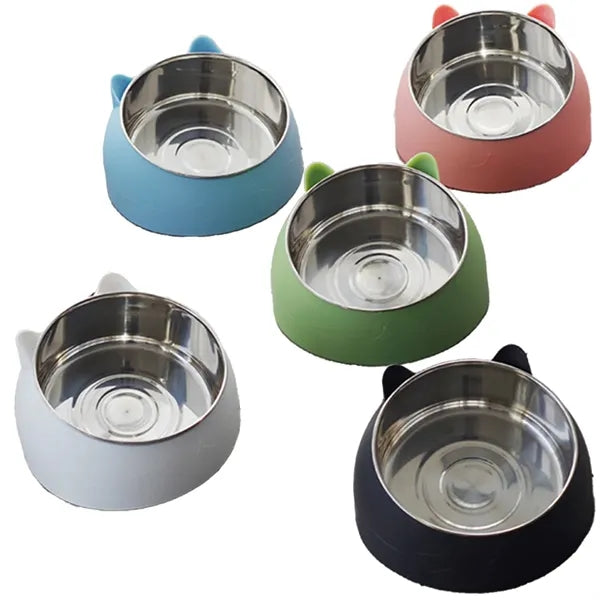 Stainless Steel Cat Ear Pet Bowl