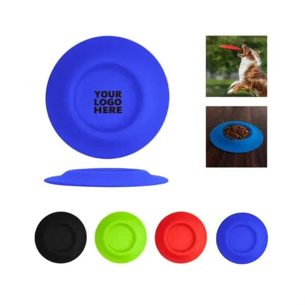 2-In-1 Pet Flying Disc Dog Bowl