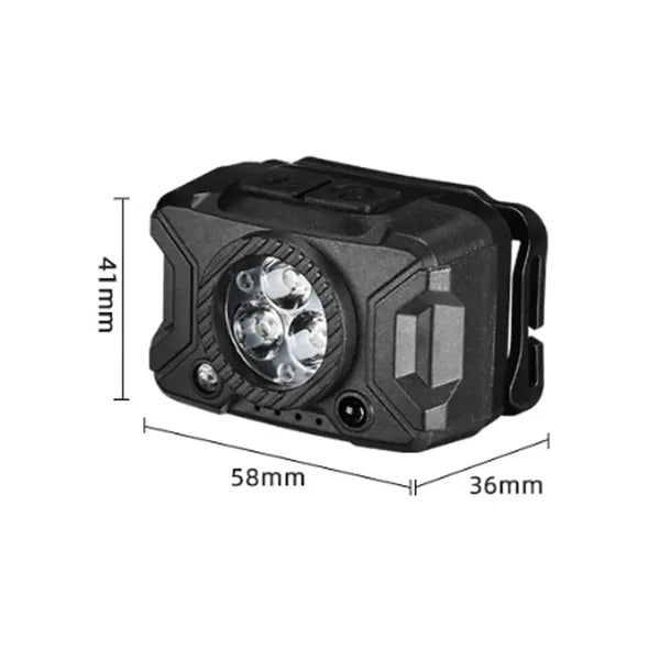 Rechargeable LED Headlamp with Adjustable Strap