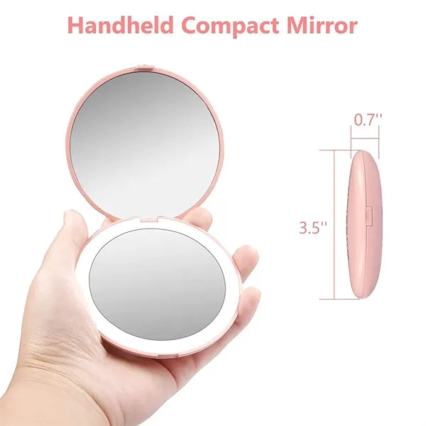 Rechargeable LED Travel Makeup Mirror