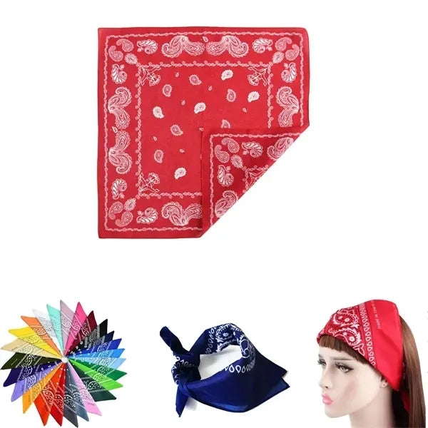 24''x24" cotton Full Color Square Bandanna