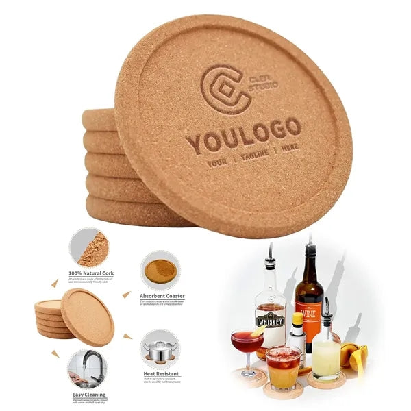 4" x 4" Thickened Cork Coaster