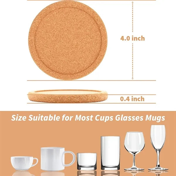 4" x 4" Thickened Cork Coaster