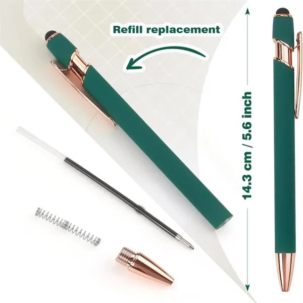 2-in-1 Stylus Retractable Ballpoint Pen