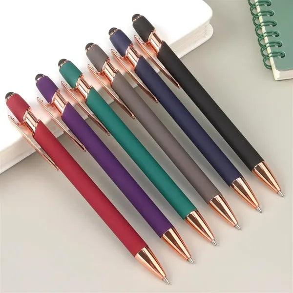 2-in-1 Stylus Retractable Ballpoint Pen