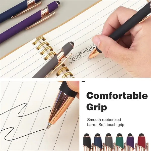 2-in-1 Stylus Retractable Ballpoint Pen