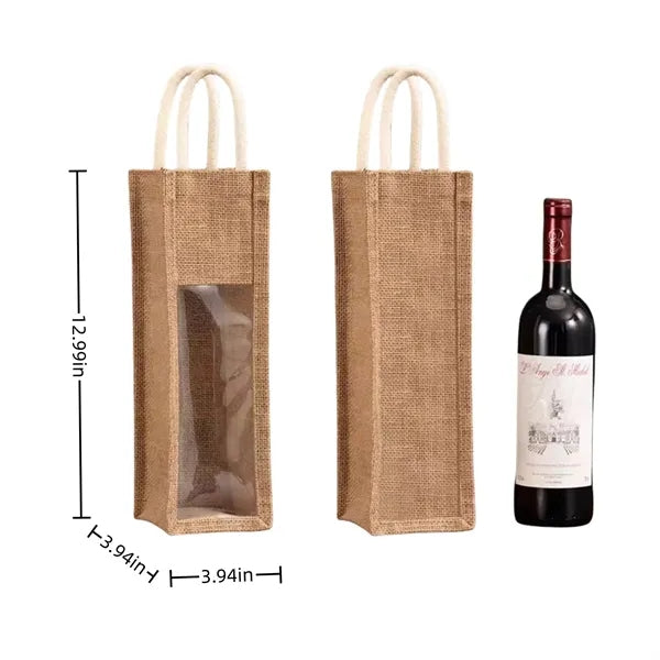 Eco-Friendly Jute Wine Tote for Corporate Gifts