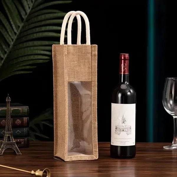 Eco-Friendly Jute Wine Tote for Corporate Gifts
