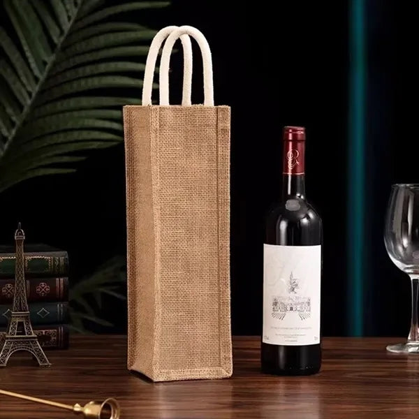 Eco-Friendly Jute Wine Tote for Corporate Gifts