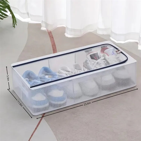 Steel Frame Transparent Shoe Organizer For Closet Box