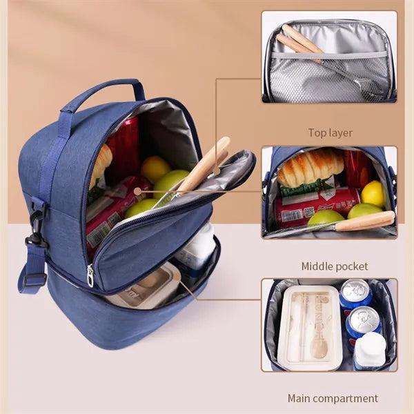 Waterproof Cationic Fabric Insulated Lunch Cooler Bag