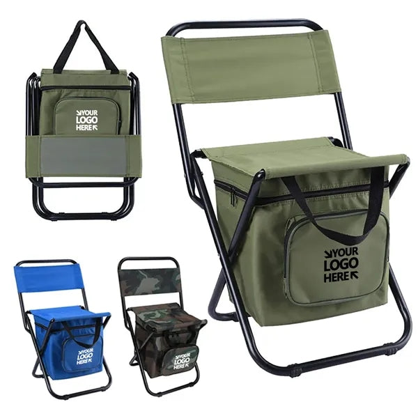Foldable Fishing Chair with Cooler Bag