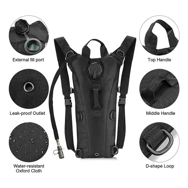 Tactical Hydration Pack with 3L Water Bladder