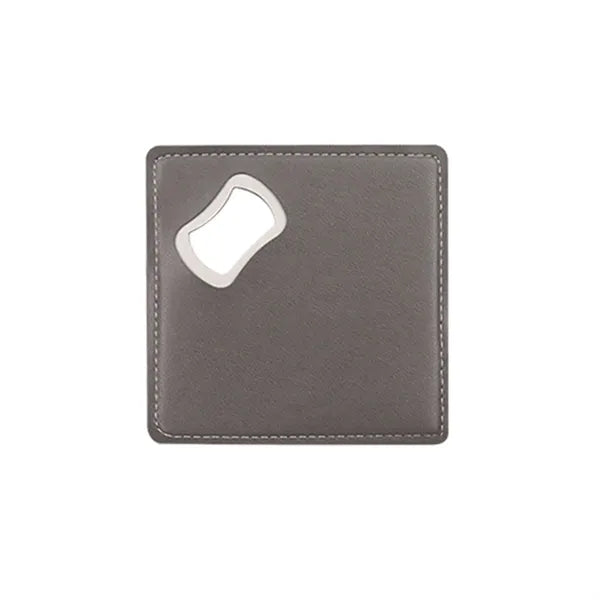 Premium Leather Coaster With Hidden Bottle Opener