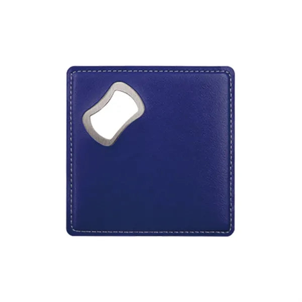 Premium Leather Coaster With Hidden Bottle Opener