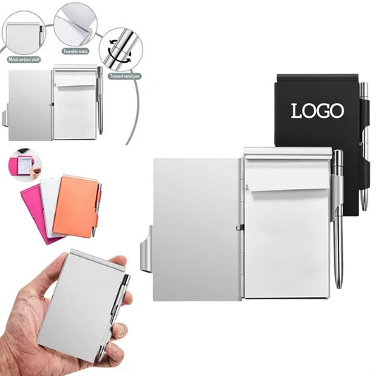 Premium Aluminum Notepad & Pen Set for Business