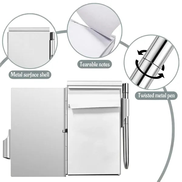 Premium Aluminum Notepad & Pen Set for Business