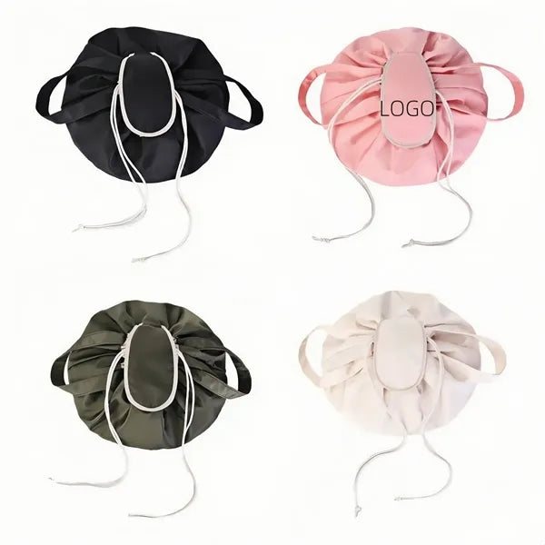 Barrel Drawstring Makeup Bag Large Travel