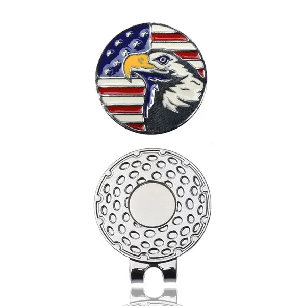 Magnetic Golf Hat Clip with Full Color Ball Marker