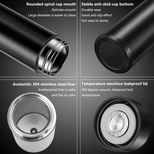 Intelligent Temperature Display insulated Water Bottle 17OZ