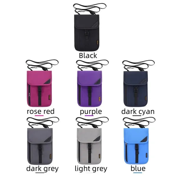 Multifunctional RFID Neck Wallet ID Bag