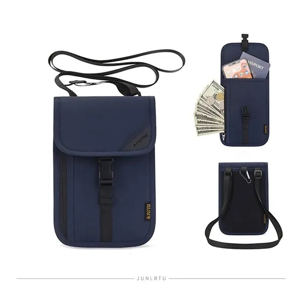 Multifunctional RFID Neck Wallet ID Bag