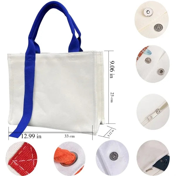 3D canvas tote bag