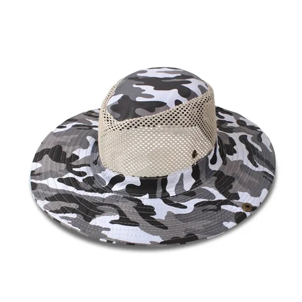Outdoor Camo Breathable Knight Hat with Mesh